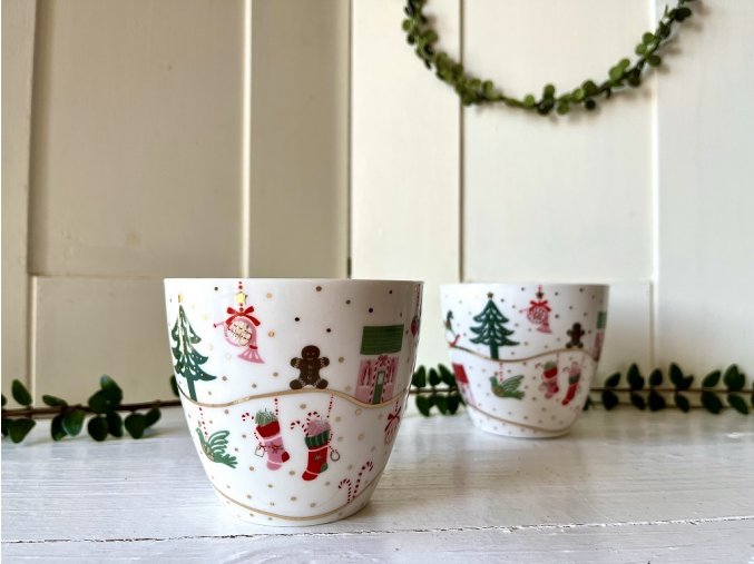 GreenGate Latte cup Laura Christmas Gold