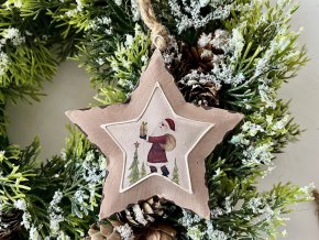 Závěsná hvězda s Mikulášem