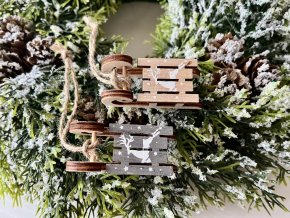 Dřevěné sáňky malé 1