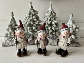 Dekorace sněhulák na lyžích 4