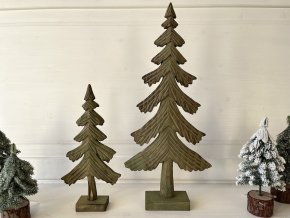 Dekorace dřevěný stromek na podstavci - 2 velikosti