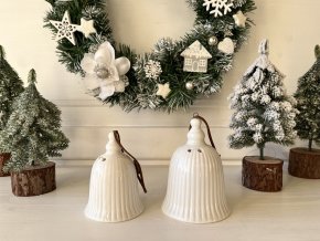 Bílý keramický zvonek