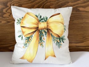 Sametový povlka na polštář s mašlí 45 x 45 cm 1