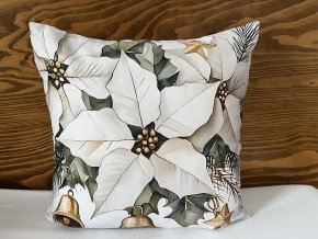 Zimní povlak na polštář s vánoční hvězdou 45 x 45 cm 3