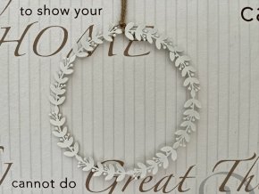 Bílý kovový kruh 1