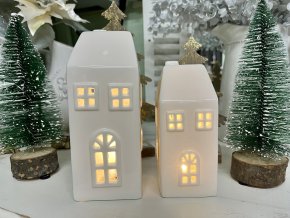 Porcelánový LED domeček 1