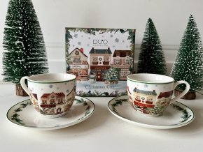 Set šálků s podšálkem Christmas City 1