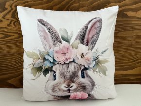 Jarní povlak na polštář králíček