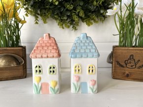 Jarní keramický LED domečky