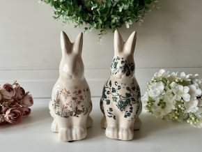 Béžový keramický králík dvě provedení