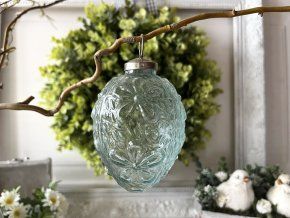 Skleněné vajíčko modré