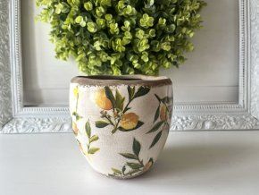 Béžový keramický obal s citrony Lemonio 1