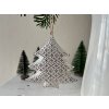 Závěsná dekorace stromek bílý s vločkami