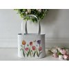 Plechová nádoba taška s motivem tulipánů 3