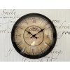 Hnědo béžové rustikální nástěnné hodiny