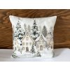 Zimní povlak na polštář vesnička 45 x 45 cm 6