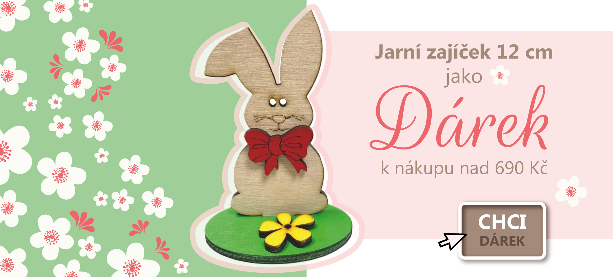 Dárek k nákupu - zajíček nad 690 Kč