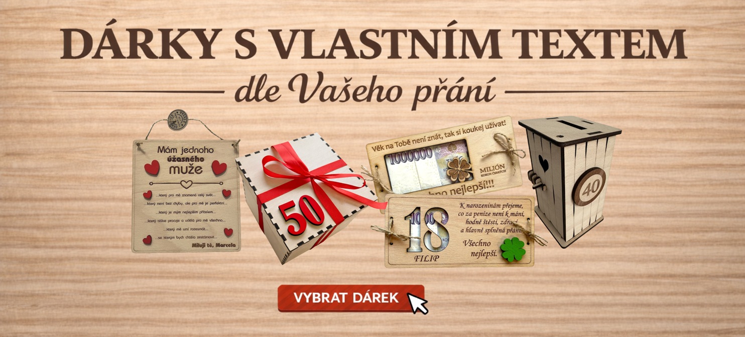 Dárky s vlastním textem
