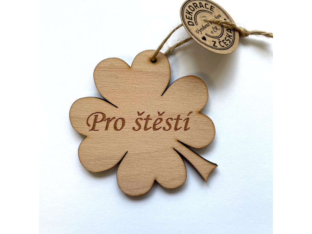 čtyřlístek 8 cm pro štěstí