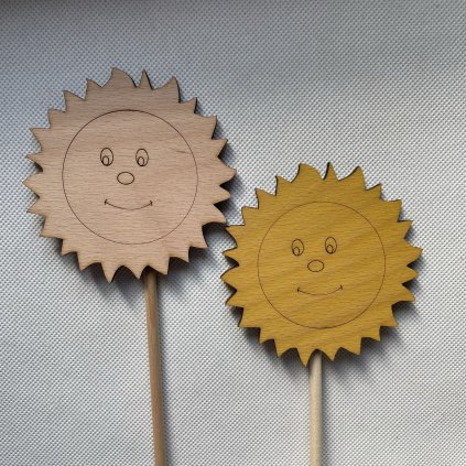 dřevěné sluníčko - jarní dekorace