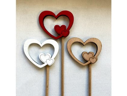 Zápich srdce 6 cm 3v1