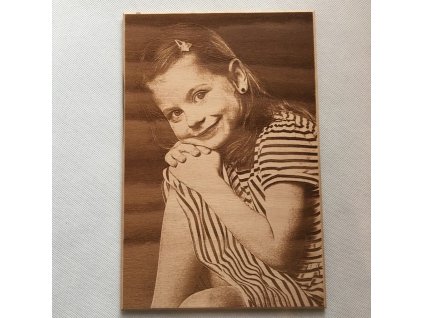 Dřevěná fotografie A4