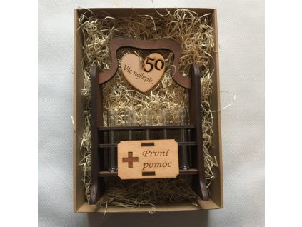 originální dárek k jubileu - narozeniny stojánek na panáky