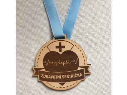 Dřevěná medaile Nejlepší zdravotní sestřička