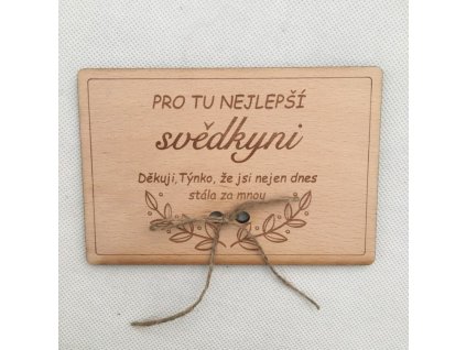 Dřevěná cedulka - poděkování svatba