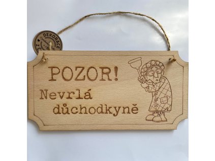 Cedulka Nevrlá důchodkyně