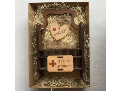 Originální dárek pro muže - sada stojánku s panáky