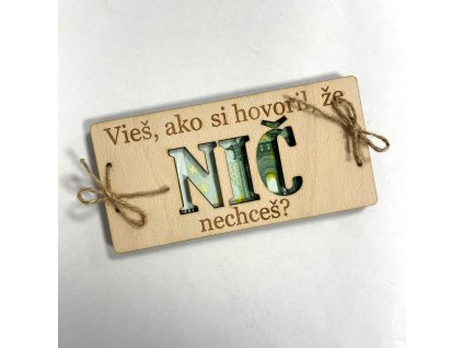 Dřevěné přání skládané slovenské