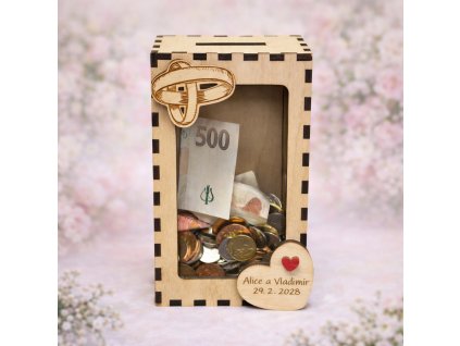svatební pokladnička originální dárek k svatbě
