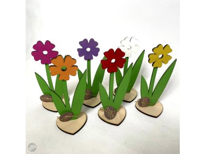 dřevěná květina jarní výzdoba