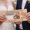 Dřevěné přání svatební - milion korun