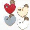 Dřevěné srdce barevné varianty