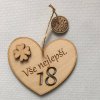 Dřevěné srdce 12 cm jubileum - více variant jubileií