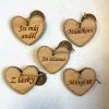 Závěs Srdce 7 cm s lemem a nápisem