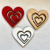 Srdce 8 cm s výřezy srdcí
