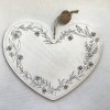 Srdce s motivem květin - 11 cm, 20 cm a 30 cm