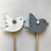Zápich ptáček 8 cm, 2 barvy