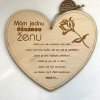 Dřevěné srdce 20 cm Úžasná žena (2 varianty)