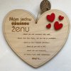 Dřevěné srdce 20 cm Úžasná žena (2 varianty)