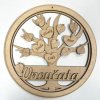 Dřevěný strom VNOUČATA 30 cm, na zavěšení, 3 barevné varianty
