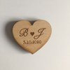 Dřevěné srdce svatební