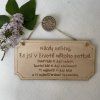 Dřevěná cedulka Nikdy nelituj
