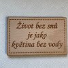 Dřevěný magnet s citátem 11 cm Život bez snů