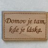 Dřevěný magnet s citátem 11 cm Domov je tam