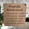 Cedulka Pravidla domácnosti