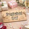 Dřevěné přání na peníze svatební dar